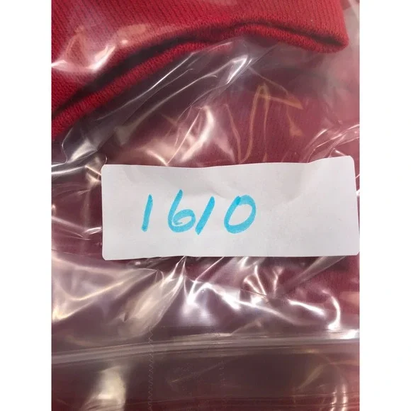 Vintage Christmas Sweatshirt M Red Michigan St Nickosaur 90s Discus Made In USA - Picture 10 of 10